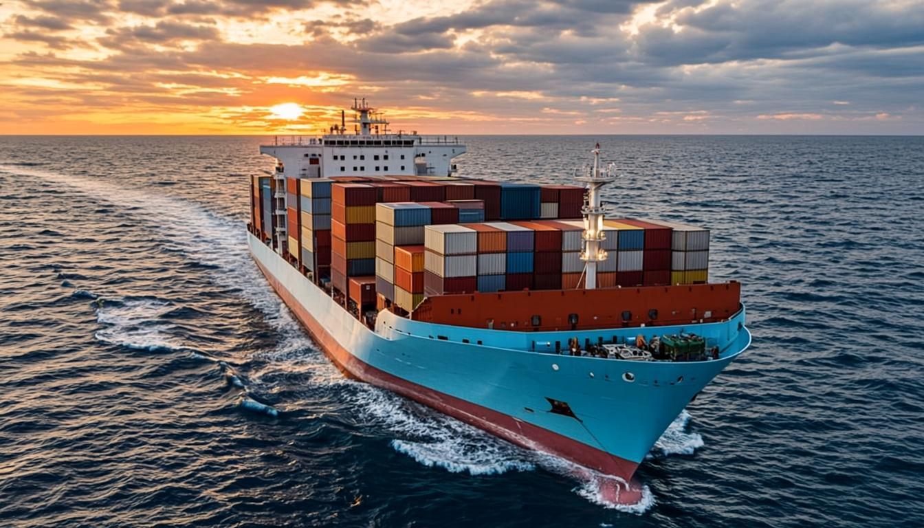 Container Ship at Sea